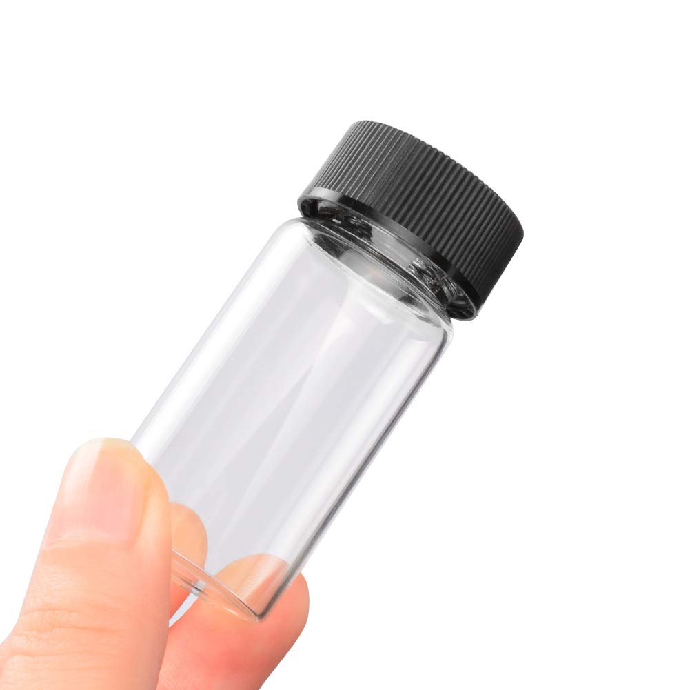 stonylab 20 Confezioni Viali Campione in Vetro con Tappo a Vite, Flacone per Campionamento Liquido da Laboratorio Flacone Reagente con Chiusura a Tappo, 20 ml