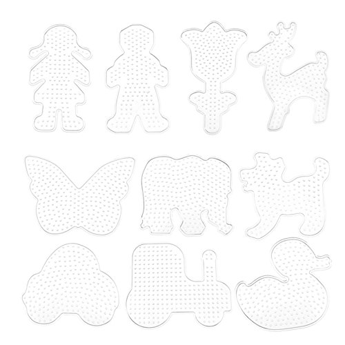 10pcs Pegboards for Perler Beads Kids Pegboard Template Board Hama Fuse Bead Clear Square Design Board