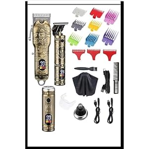 Men’s Cordless Hair Clippers Set – LCD Display, Rechargeable, Powerful Motor for Hair Cutting