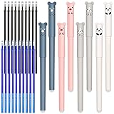 【Hohe Qualität】 Diese kawaii löschbaren Stifte verwenden umweltfreundliche Tinte. Die Formel für empfindliche Gel-Tinte verschwindet mit dem Löschen der Reibung, ohne Notizen und Dokumente zu beschädigen.