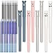 FANTESI 8 Süße Cartoon Gel Ink Pen Gelschreiber mit 10 Blaue und 10 Schwarze Nachfüllungen, Schweine Panda Löschbaren Gelstift Cartoon Einfach für Studenten Erwachsene Schreiben, 0.35mm