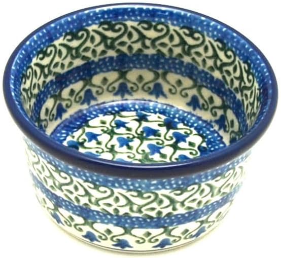 Polish Pottery Ramekin - Tulip Trellis