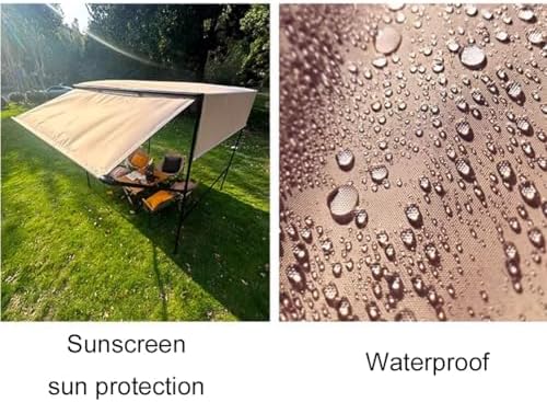 Outdoor Gazebo with Adjustable Canopy, Water & UV Resistant, Steel Frame & E-Cloth, Perfect for Patio, Backyard, Deck, or Garden - Khaki Color