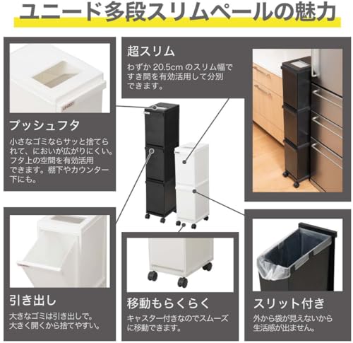 SHINKIGOSEI トンボ ユニード ゴミ箱 2段 20L