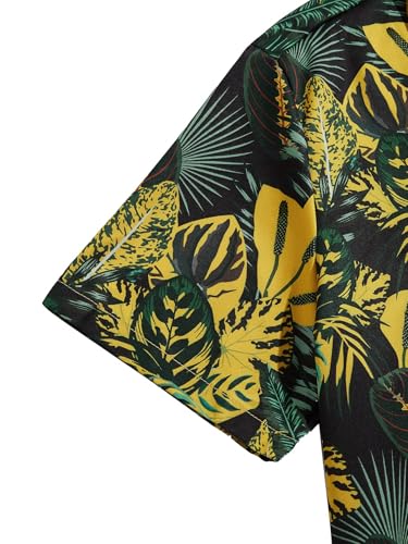 Men's 2 Piece Tropical Print Button Down Shirt and Shorts Sets3