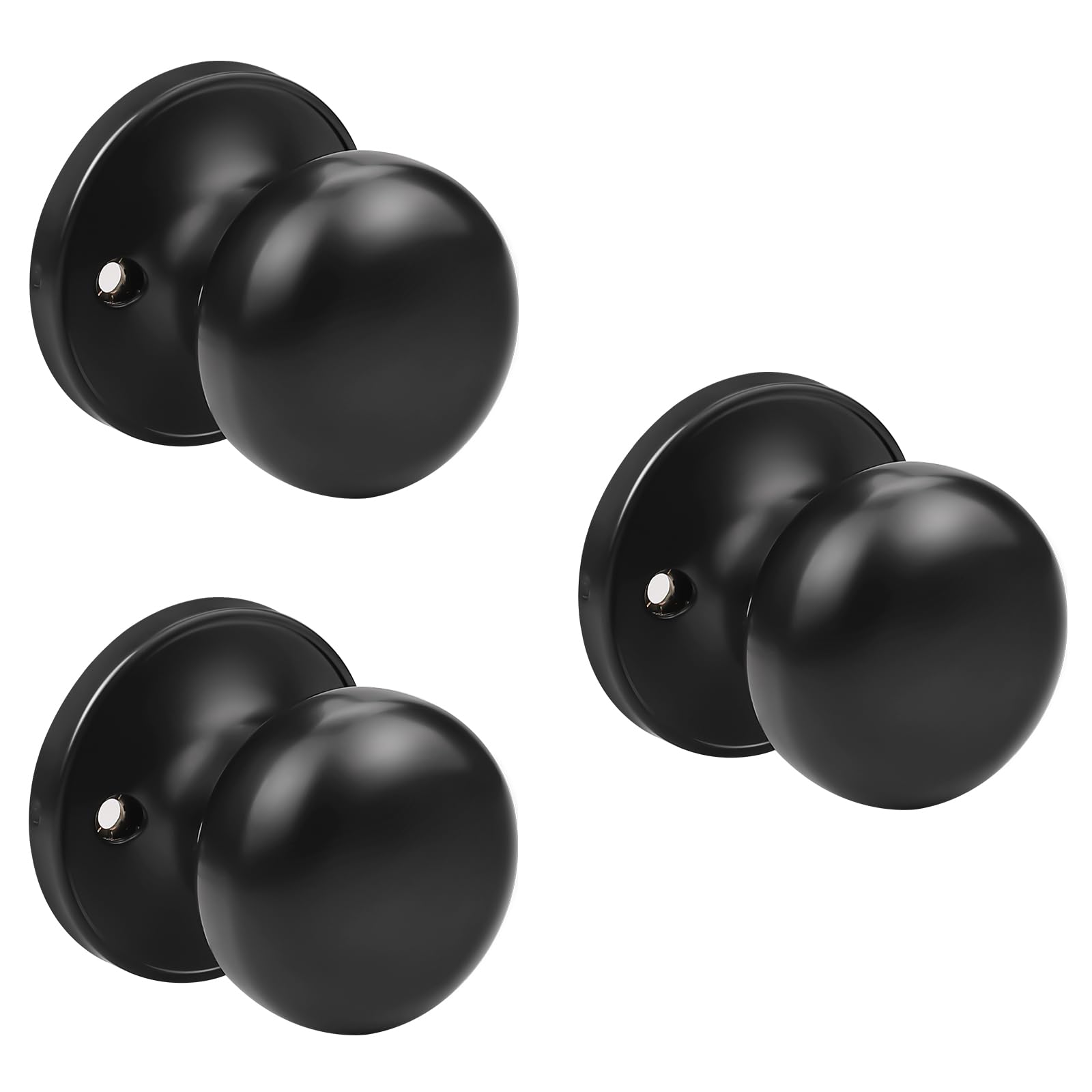 GOBEKOR Lot De 10 Boutons De Porte Factices Noirs Simples Pour Portes De Placards, Poignées De Porte Factices, Boutons De Porte D'intérieur, Boutons De Porte De Garde-manger, Boutons De Porte Simple