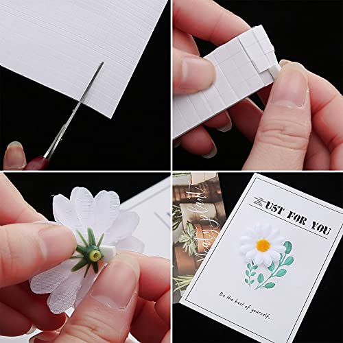 Zonon 9600 Pieces Foam Dots Squares Mini 3D Pop Foam Square Mount 0.2 Inch Dual-Adhesive Foam Mount for Shaker Cards Scrapbook DIY Crafts Office Supplies, 0.07 Inch Thick