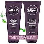MEGI WELLNESS Hair Growth Stimulating Shampoo & Conditioner Set for Women & Men, DHT Blocker for Thinning Hair – Colour Safe, Sulphate, Paraben Free - With Anagain™, Caffeine, Biotin & More, Vegan