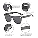 2020 VentiVenti Retro One Piece Square Rimless Sunglasses Anti Reflective Frameless Fashion For Women Men,Smoke Lens