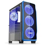 ✪ ULTRA DISEÑO. El frontal transparente tintado permite observar 3 ventiladores y su pared lateral 100% transparente te brinda máxima visibilidad de tu configuración. Sus componentes están en primer plano: placa base, procesador, tarjeta gráfica, memoria, SSD... Especialmente, su sistema de pasacables y pared de 13 mm te facilita la gestión y organización de los cables.