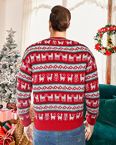 Fashionme Women/Men Ugly Christmas Sweater Pullover Holiday Soft Lightweight Warm Crewneck Chunky Sweaters4