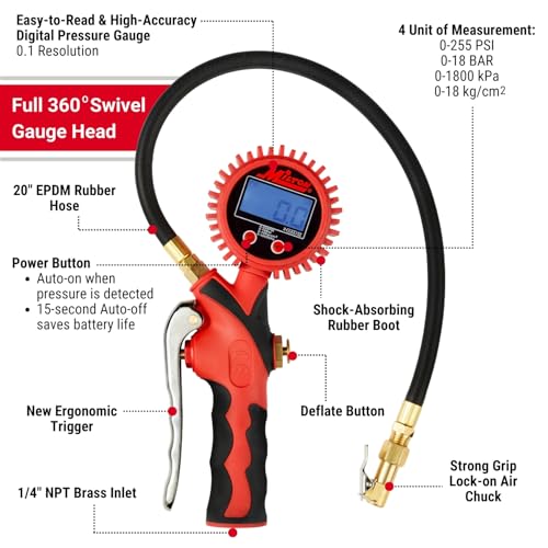 Milton S-568 Heavy-Duty Digital Tire Pressure Gauge With Inflator thumb #7