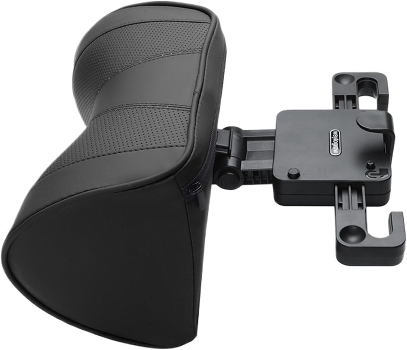 Leather Car Seat Headrest Cushion Memory Foam Pillow Multi-Function Adjustable head And Neck Pillow Support Cushion Auto Parts(PU black)