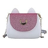 Sunwel Fashion Women Pu Leather Handbag Moon Sailor Cosplay Messenger Crossbody Cat Purse Sequin...
