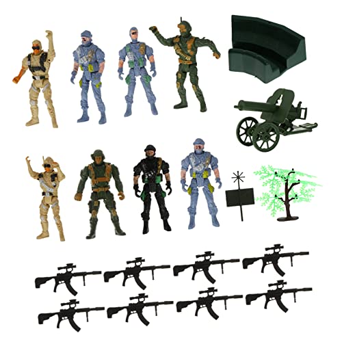NUOBESTY 19 Pçs/1 Conjunto Soldado Modelo Wwii Brinquedos Kits De Brilho Labial Crianças Ternos Forç