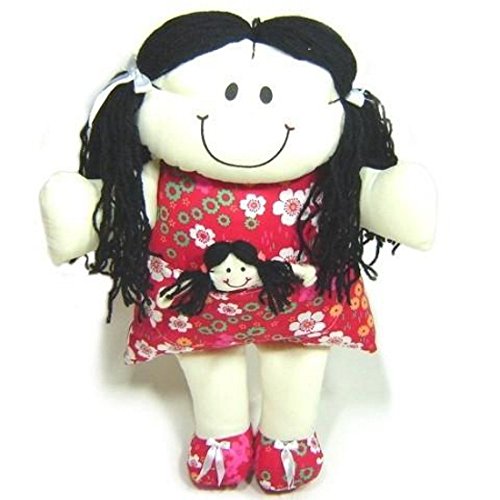 Boneca de Pano - Mamãe - Multicolorida - 100% Artesanal