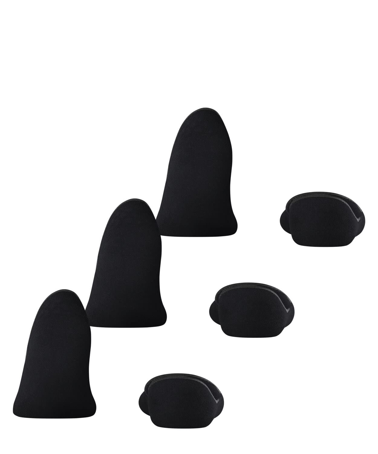 FALKE Mężczyźni Stopki Invisible Step Medium Cut Multipack M In bawełna niewidoczne jednokolorowe 3 Pak, Czarny Black 3000, 43-44