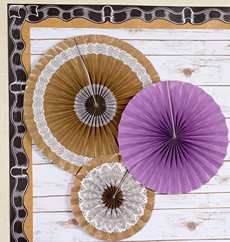 Shabby Chic Burlap Hanging Paper Fans #TOP3