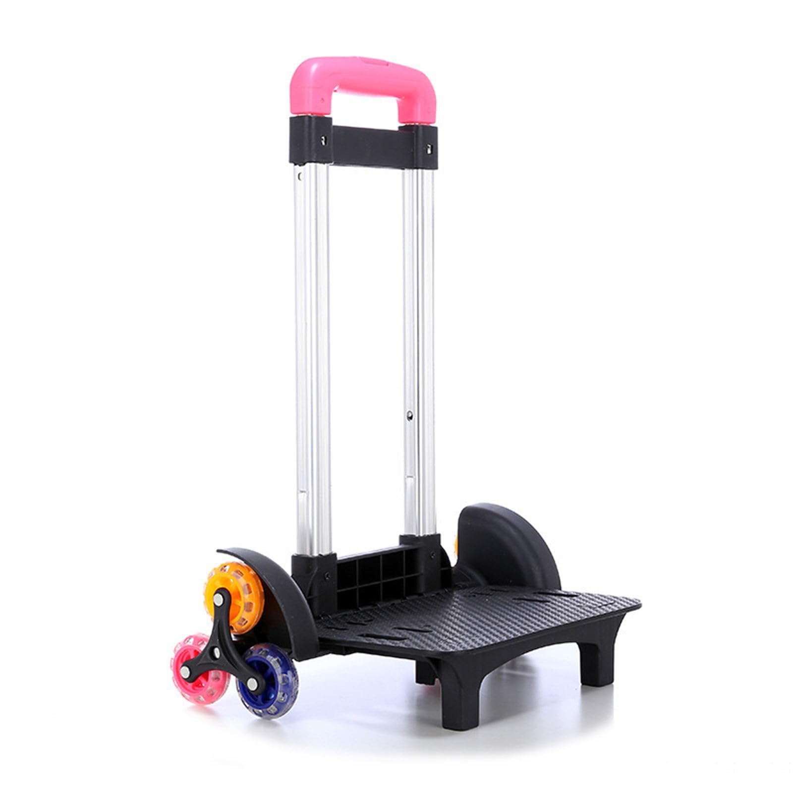 Carro plegable de 6 ruedas con asa telescópica, equipaje de viaje para mochilas escolares