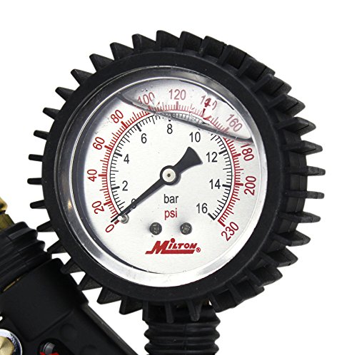 Milton S-576A Analog Inflator Gauge With Dual Head Chuck #TOP2