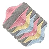 TyCylKu 6PCS Washable Panty Liners for Incontinences Cotton Reusable Sanitary Pads, Leakproof Washable Pads for Women, Underwear Pad, Breathable Napkins, Feminine PadFor Elderly Care Postpartum