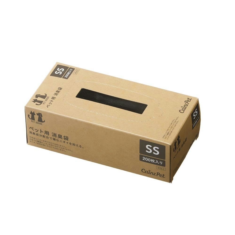 Amazon | カインズ(CAINZ) ペット用 消臭袋 SSサイズ 200枚入 乳白色