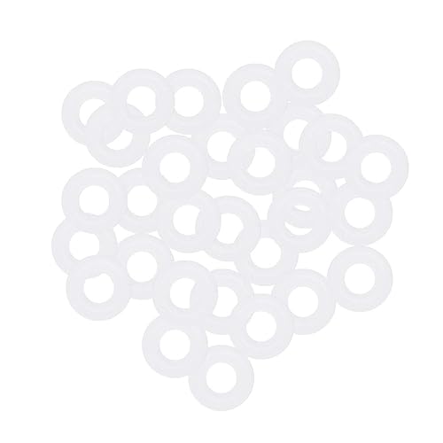 Miniatura 11 de Uxcell - Aros de silicona de 4-9.5 mm de diámetro exterior, de 1-6.5 mm de diámetro interior, 1.5 mm de ancho, junta de sellado de color blanco, 20