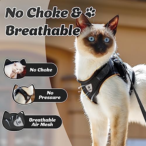 Supet-Cat-Harness-and-Leash-Set-for-Walking-and-Small-Dog-Soft-Mesh-Harness-Adjustable-Vest-with-Reflective-Strap-Comfort-Fit-for-Pet-Kitten-Puppy-Rabbit