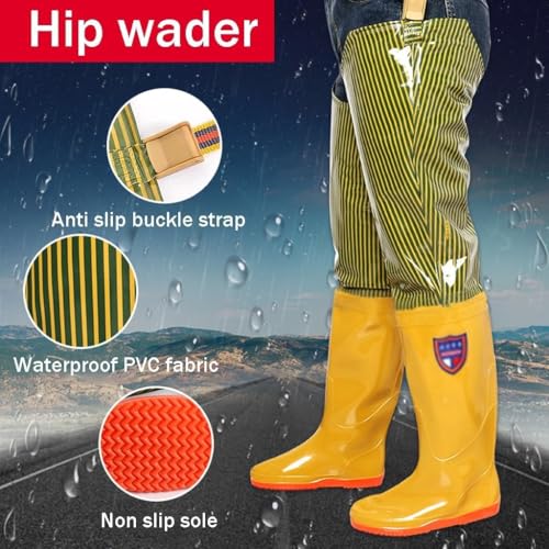 Botas de pesca impermeables con cierre de hebilla talla 43 y suela antideslizante 6