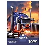 Lastwagen 1000-teiliges Papier Sunset Road LKW Puzzle Für Familien Mit Kindern Ab 8 Jahren Vater-Mutter-Kind Gruppe Einfache Handhabung Freizeit 38x26cm/1000pcs