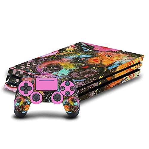 Autocollant en vinyle PS4 Pro avec skin manette DualShock 4 motif chien Berger Allemand