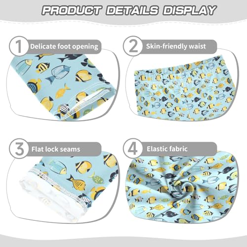 ZZKKO Girls Leggings Tropical Fish Blue Toddler Girls Clothes Leggings for Girl Toddler Girl Trousers3