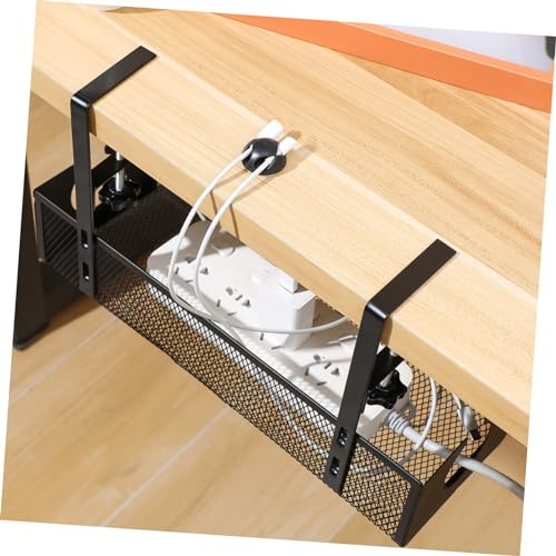 Organizador de Cables Bajo Escritorio Capacidad para Cables, Estante Resistente de Metal para Fácil Almacenamiento y Espacios de Trabajo Ordenados miniatura 5
