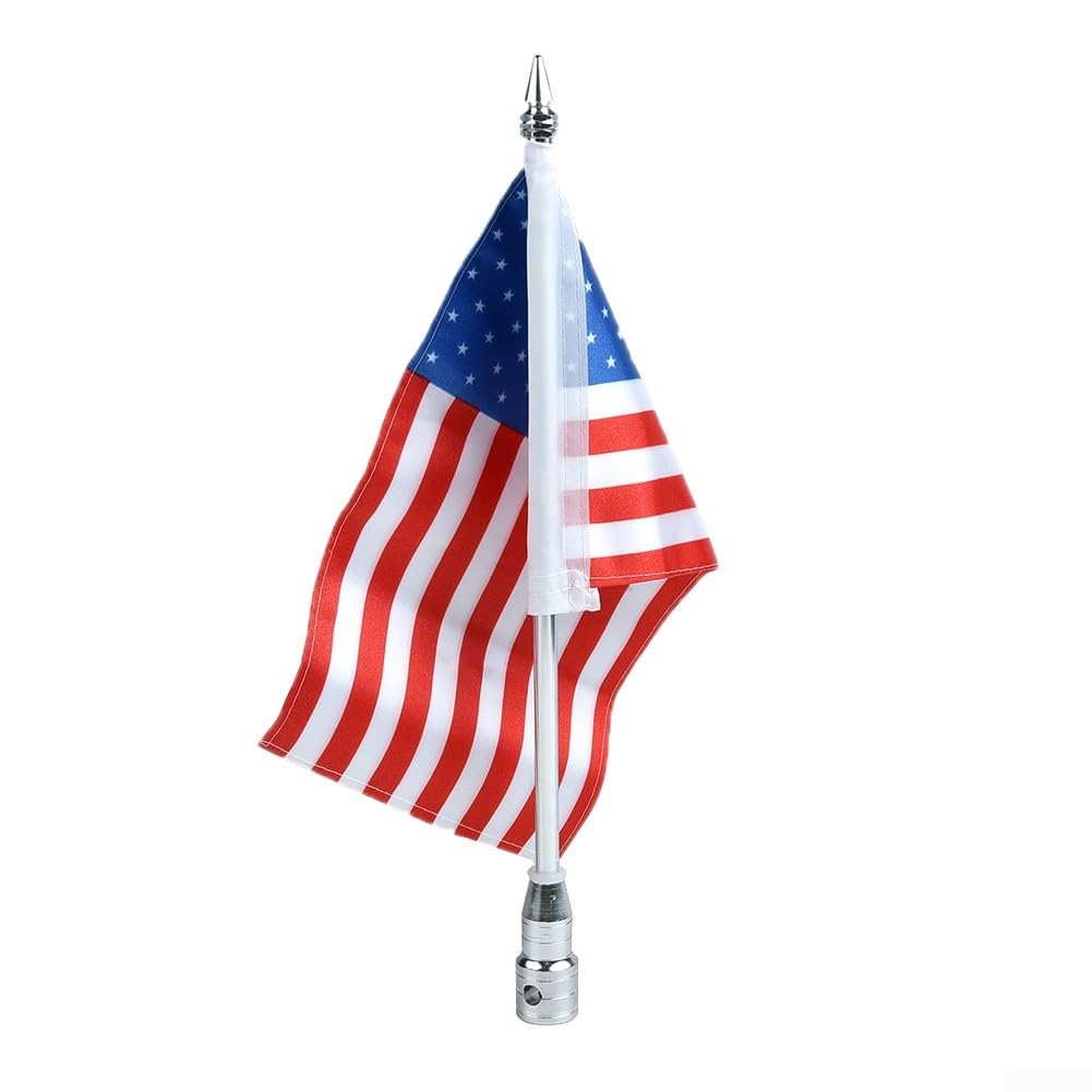 Dolvitrny For American Flag Motorcycle Accessory with Mount, For Durable Polyester Flag and Galvanized Pole, Motorbike Rear Rack Flag Holder for GL1800 and Touring Bikes — view 6
