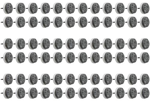 COM-FOUR® 72x Deslizadores de Fieltro - Deslizadores de Silla Redonda con Clavos - Deslizadores de Fieltro para Muebles, sillas y Patas de Mesa