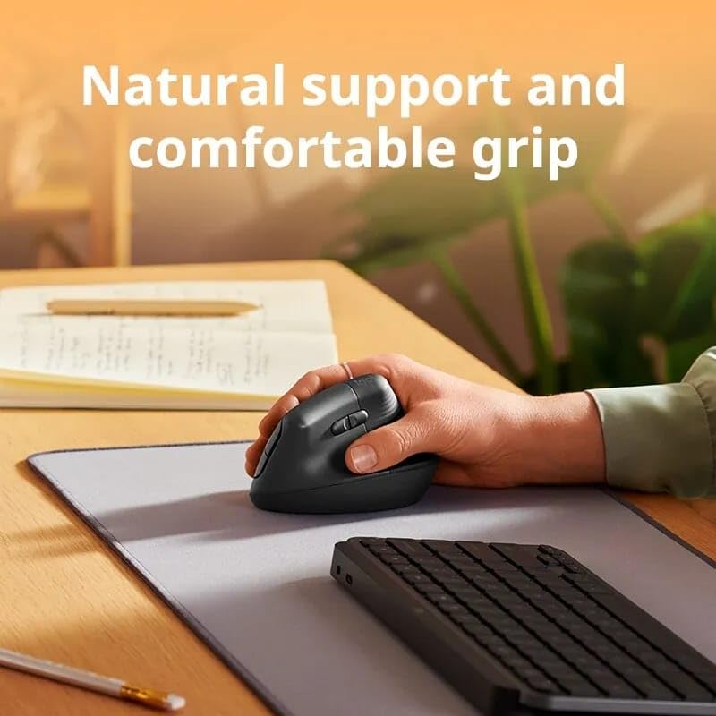 Lift Mouse verticale ergonomico mouse wireless Bluetooth silenzioso (bianco)