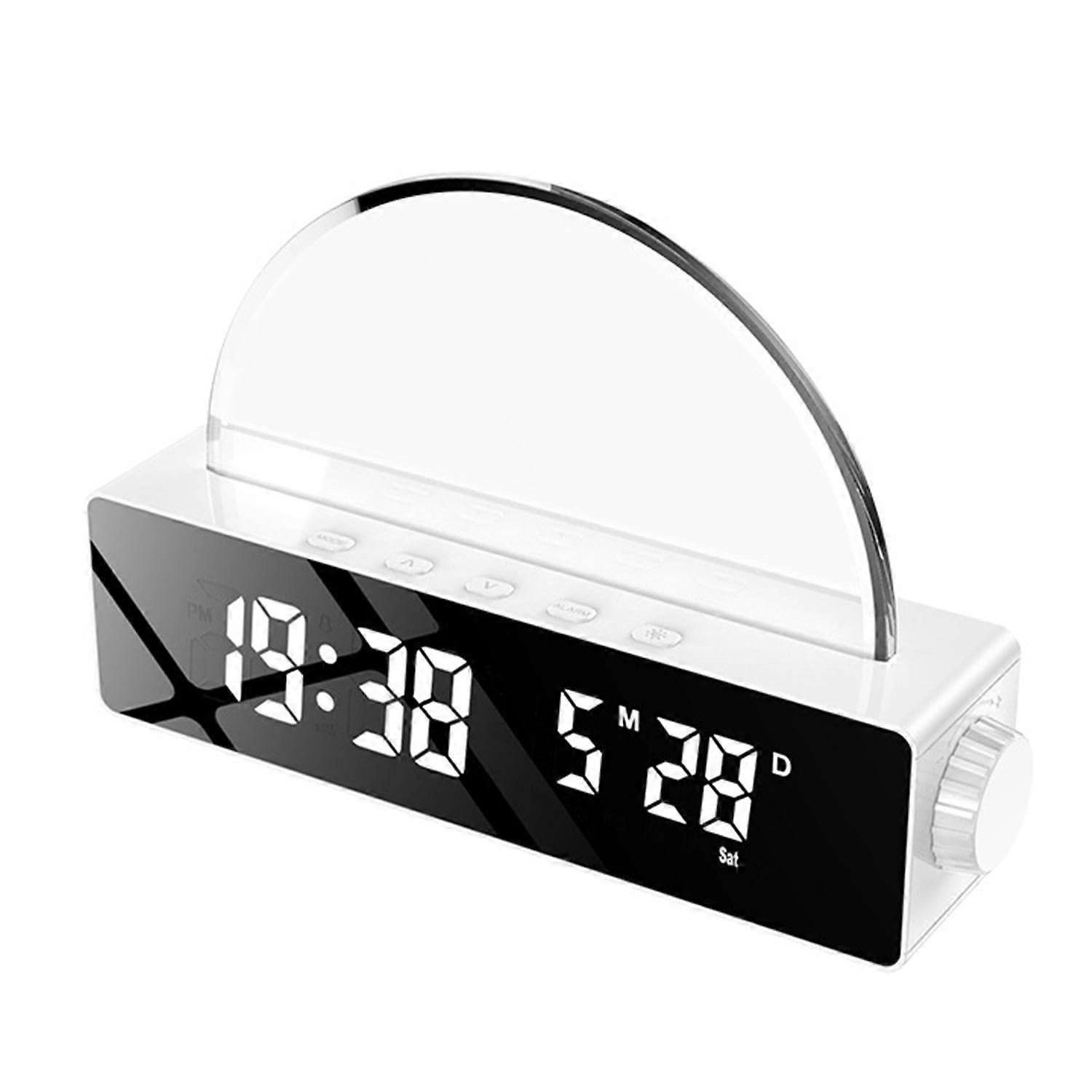JOYHAPPST Sunrise Lamp Sunrise Alarm Clock, Wake Up Light Dawn Simulator, Bedside Sun Lamp Color Changing Lig