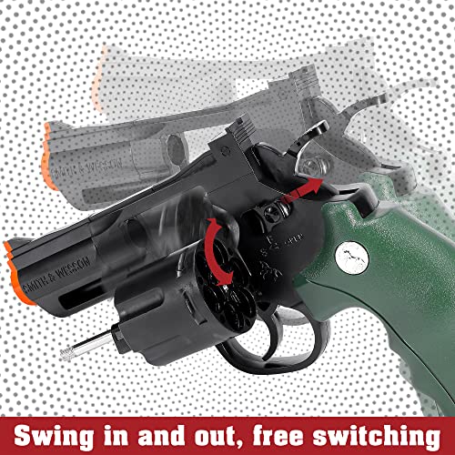 Soft Bullet Toy Revolver, Empty Shell Ejecting, Two Types Of Foam Darts 36, Education Toy Model, Realistic Toy Gifts For Holidays Birthday New Year Christmas Boys Gift Blue Hitsong #TOP1