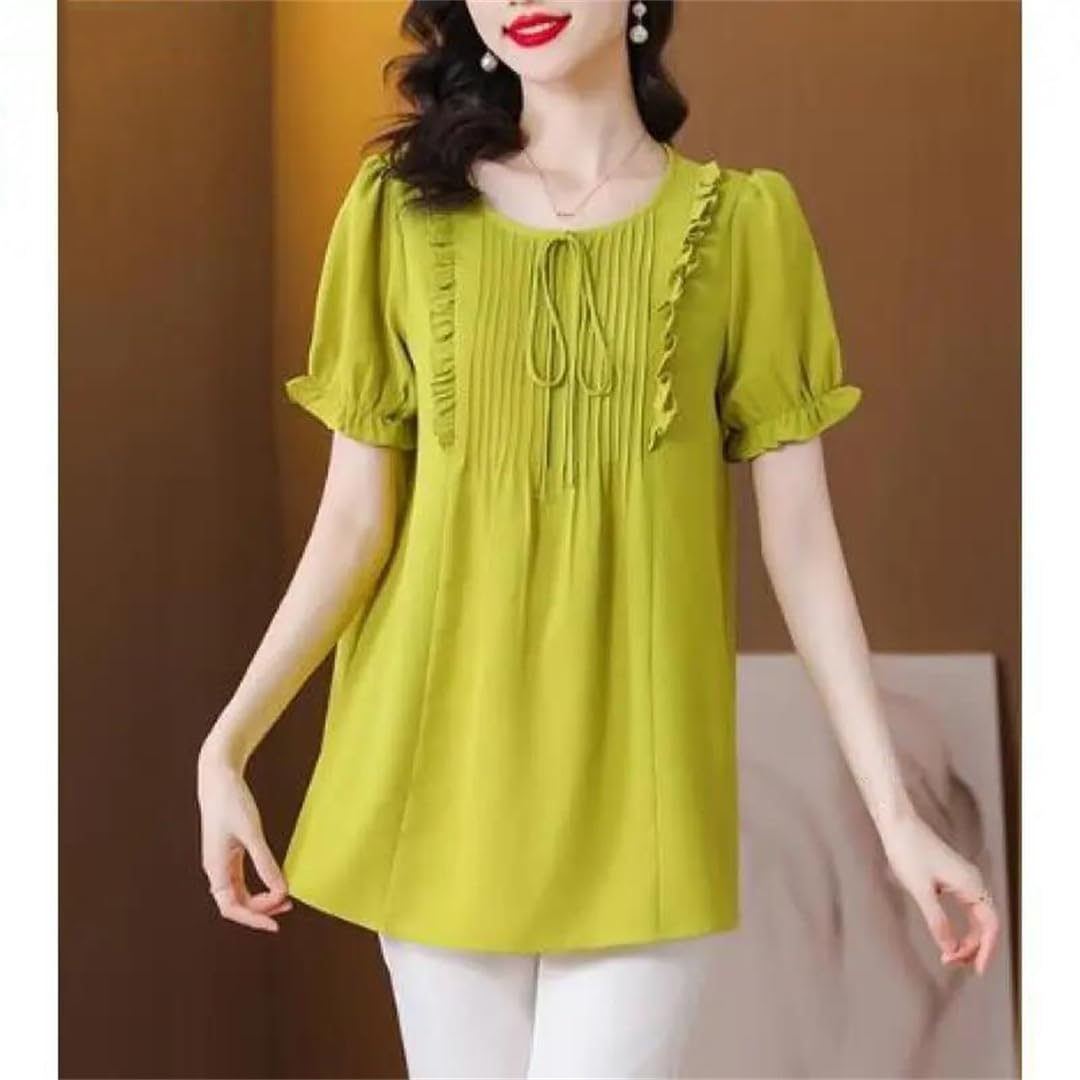 Camicia da ufficio allentata da donna casual retrò top camicette