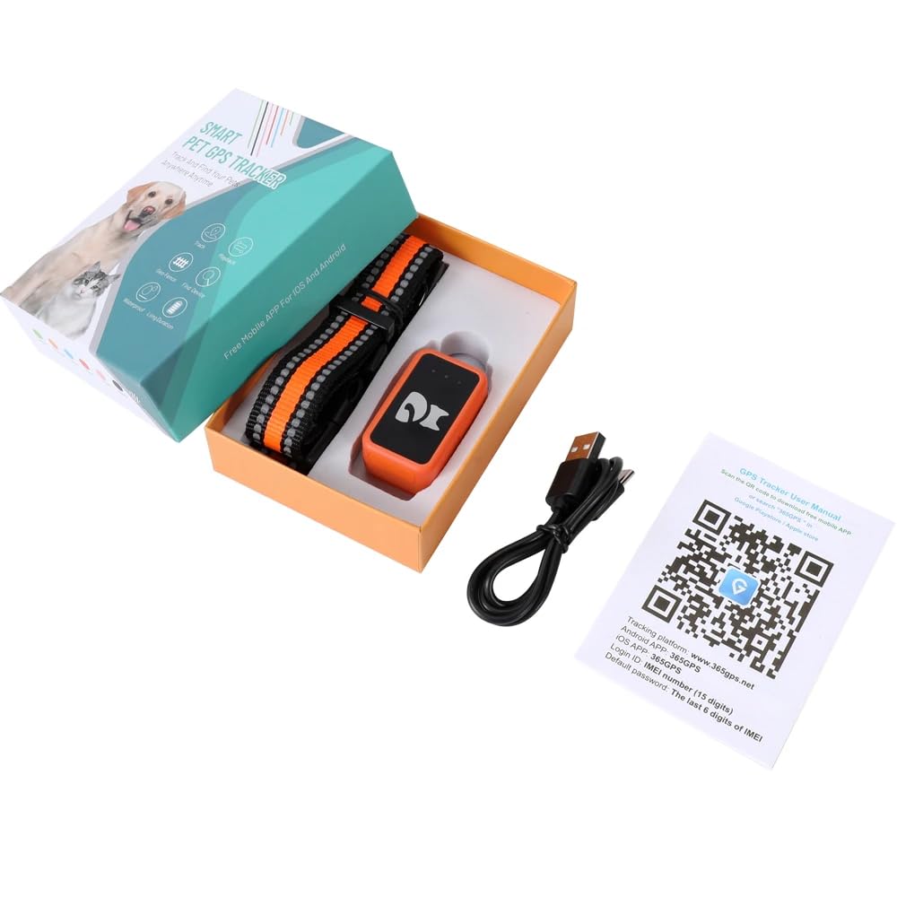 GPS-Tracker für Hunde und Katzen, wasserdicht, mit kostenloser App – Echtzeit-Tracking, Perimeter-Alarm, Verlaufsverlauf, funktioniert mit Nano-SIM-Karte 4G