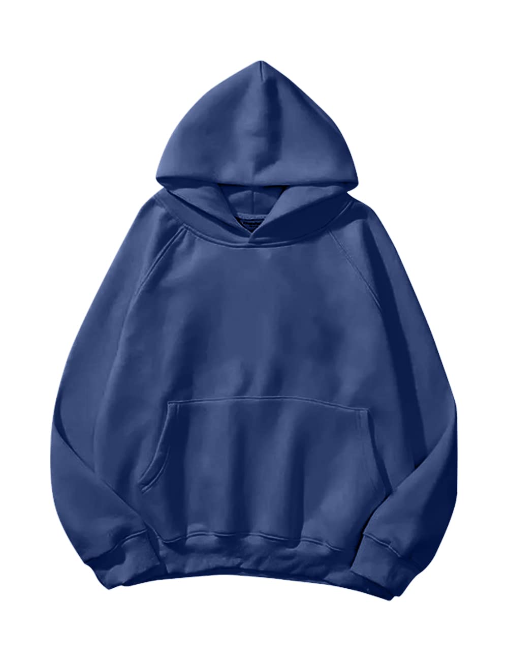 Hatant Men Hoodie No String Pullover Fleece Hoodies for Men Casual Hoodies with Kangaroo Pocket Winter Plush Cotton Blend Sports Hooded For Men Fleece Oversize Tops ZL-M B-blue