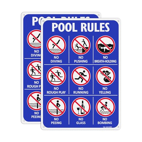 Plaque de piscine réfléchissante en aluminium lourd durable avec symboles