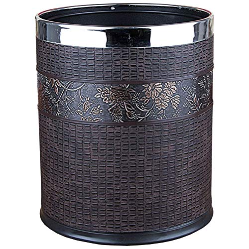 TUTU Cestino Europeo Cestino per la casa Creativo Soggiorno Camera da letto Cucina Bagno Bagno Senza copertina Grande (Colore: Nero)