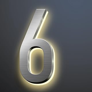 Backlit Illuminated LED Home Address Plaque For Outside 35CM Illuminated House Numbers Plaque Lighted Address Sign Plaque For House Numbers,L