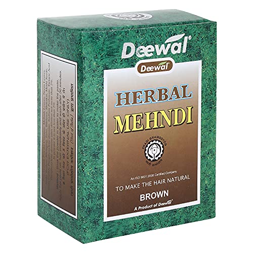Image of Deewal Herbal Khadi Mehndi for Unisex, 240g - Brown (Pack of 3)