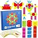 Holzpuzzles Geometrische Puzzle,155 Teilig Holzpuzzle Holzmusterblöcke Farbige Tangram Montessori Bausteine mit 24 Stück Designkarten Aufbewahrungstasche Geschenk für Kinder Mädchen Jungen ab 3 Jahr MI 4 günstig Kaufen-Holzpuzzles Geometrische Puzzle,155 Teilig Holzpuzzle Holzmusterblöcke Farbige Tangram Montessori Bausteine mit 24 Stück Designkarten Aufbewahrungstasche Geschenk für Kinder Mädchen Jungen ab 3 Jahr