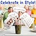 Premium Birthday Photo Booth Props Kit, 27 White & Rose Gold Party Decorations (No Glitter), Durable & Easy-to-Use Photobooth Props Signs for Memorable Photos & Unforgettable Celebrations by PixiPy