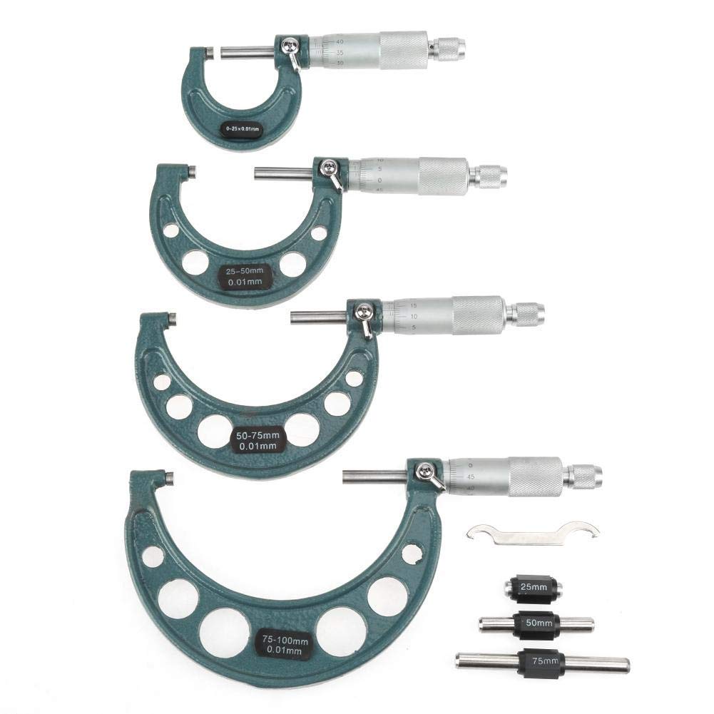 Bügelmessschraube 0-100 mm Bereich Messschraube 0.01mm Auflösung Mikrometer Mikrometerschraube Metrischer Außen Bremssattel, bügelmessschraube