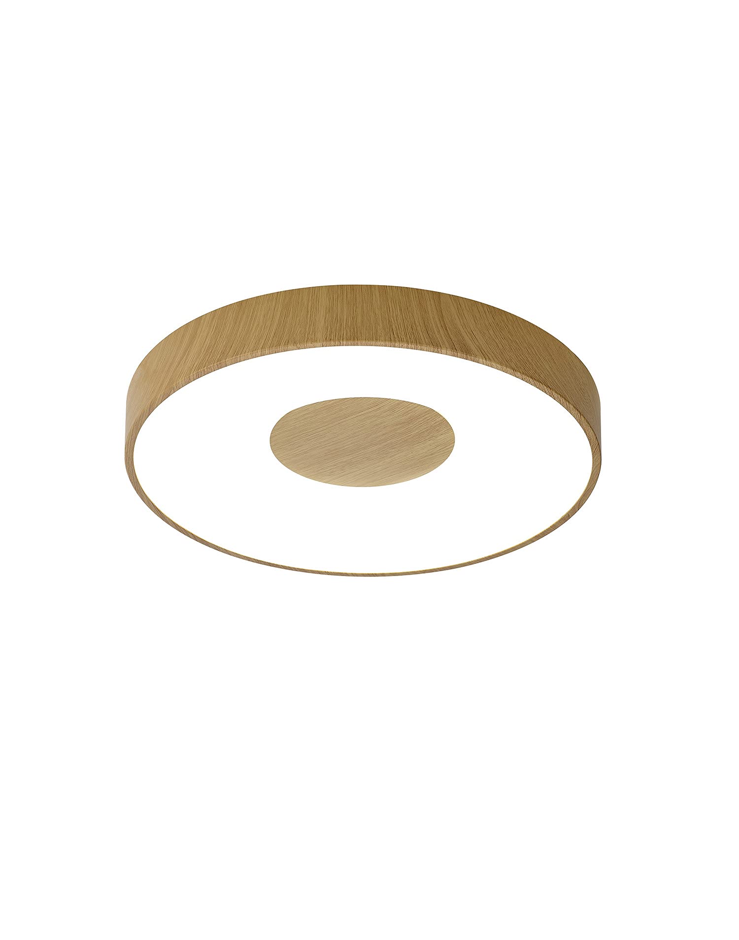 Plafón LED 80W COIN Dimable Mantra Madera Ø50 x 6.8cm altura con mando a distancia