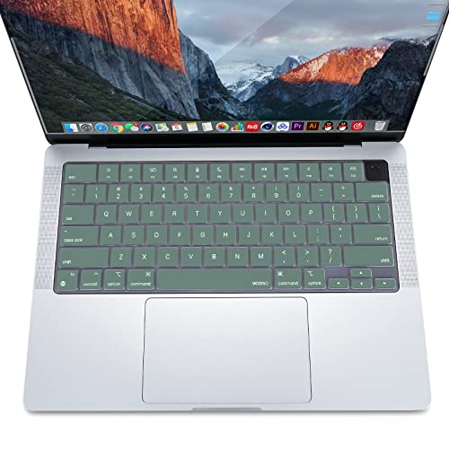 Mosiso MO-KC-NWST21-14PM-MDGR Keyboard Cover Skin Compatible With Macbook Air 15 M3 A3114 M2 A2941/Air 13.6 M3 A3113 M2 A2681/Pro 14 M3 M2 M1 A2918 A2992 A2779 A2442/Pro 16 M3 M2 M1 A2991 A2780 A2485 thumb #2